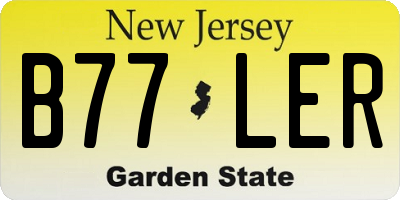 NJ license plate B77LER