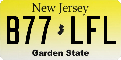 NJ license plate B77LFL