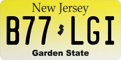 NJ license plate B77LGI