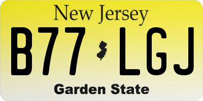 NJ license plate B77LGJ