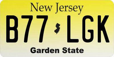 NJ license plate B77LGK