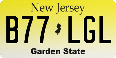 NJ license plate B77LGL