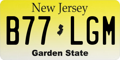 NJ license plate B77LGM