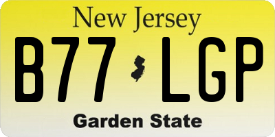 NJ license plate B77LGP