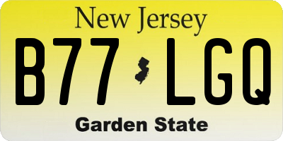 NJ license plate B77LGQ