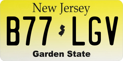NJ license plate B77LGV