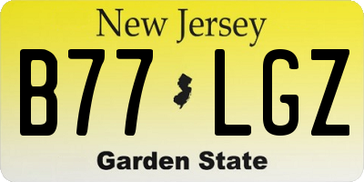 NJ license plate B77LGZ