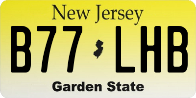 NJ license plate B77LHB