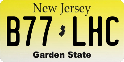 NJ license plate B77LHC