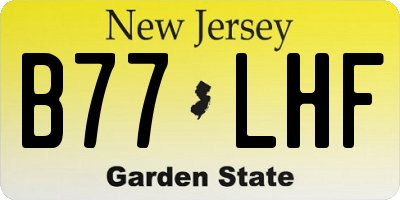 NJ license plate B77LHF