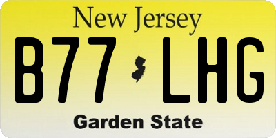 NJ license plate B77LHG