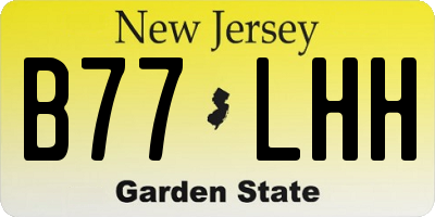 NJ license plate B77LHH