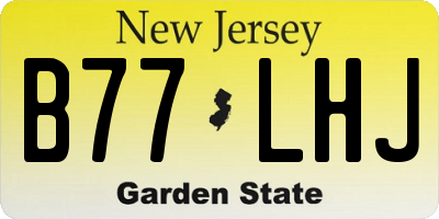 NJ license plate B77LHJ