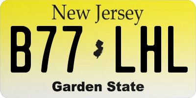 NJ license plate B77LHL