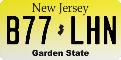 NJ license plate B77LHN