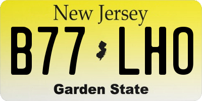 NJ license plate B77LHO