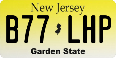 NJ license plate B77LHP
