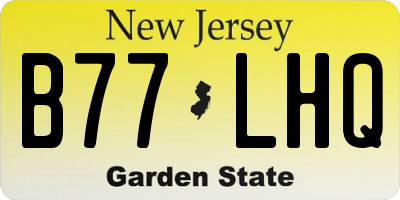 NJ license plate B77LHQ