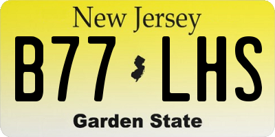 NJ license plate B77LHS
