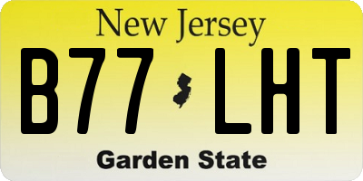 NJ license plate B77LHT