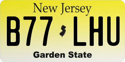 NJ license plate B77LHU