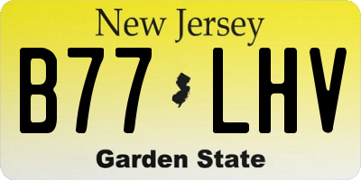 NJ license plate B77LHV