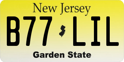 NJ license plate B77LIL