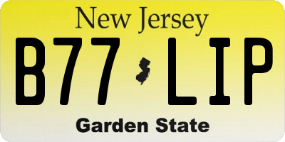 NJ license plate B77LIP