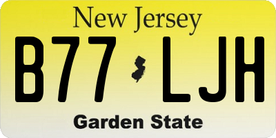NJ license plate B77LJH