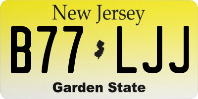 NJ license plate B77LJJ