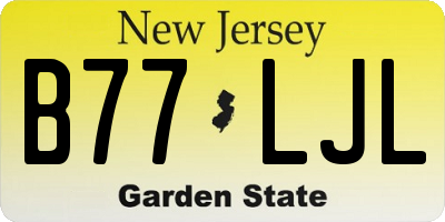 NJ license plate B77LJL
