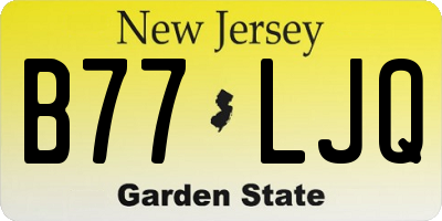NJ license plate B77LJQ