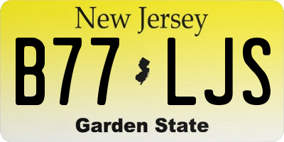 NJ license plate B77LJS