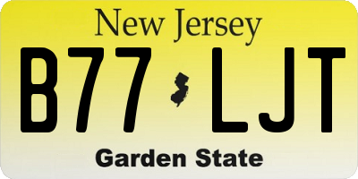 NJ license plate B77LJT