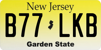 NJ license plate B77LKB