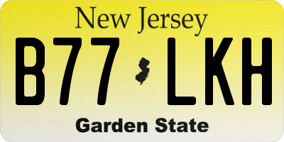 NJ license plate B77LKH