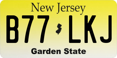 NJ license plate B77LKJ
