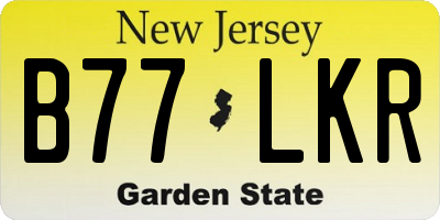 NJ license plate B77LKR