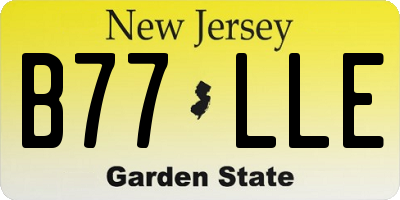 NJ license plate B77LLE