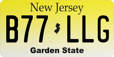 NJ license plate B77LLG