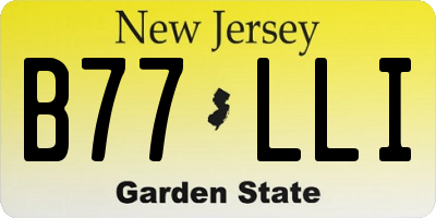 NJ license plate B77LLI