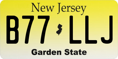 NJ license plate B77LLJ