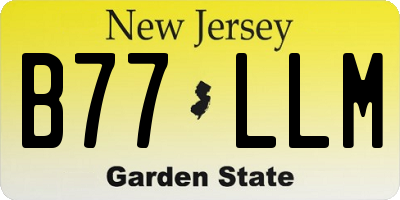 NJ license plate B77LLM