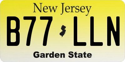 NJ license plate B77LLN