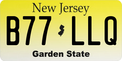 NJ license plate B77LLQ