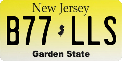 NJ license plate B77LLS