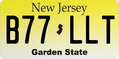 NJ license plate B77LLT