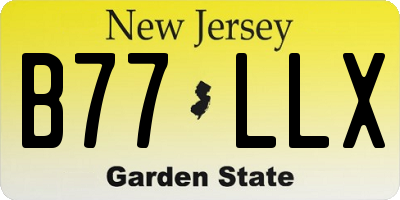 NJ license plate B77LLX