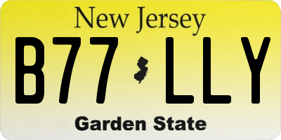 NJ license plate B77LLY