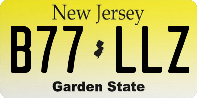 NJ license plate B77LLZ
